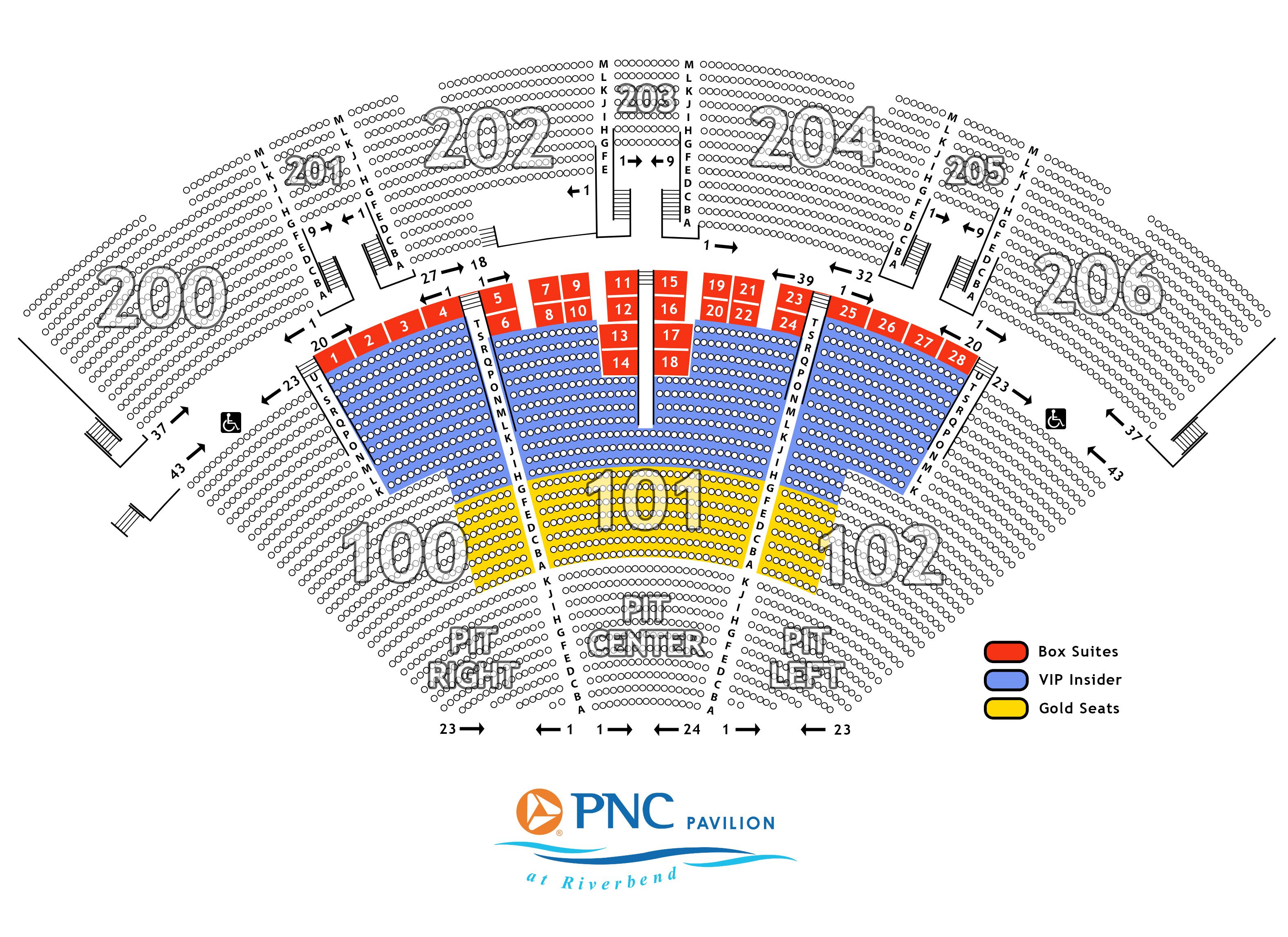 Pnc Pavilion Cincinnati Seating Chart